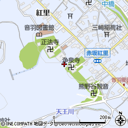 愛知県豊川市赤坂町西裏周辺の地図