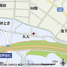 愛知県額田郡幸田町芦谷斧とぎ33周辺の地図