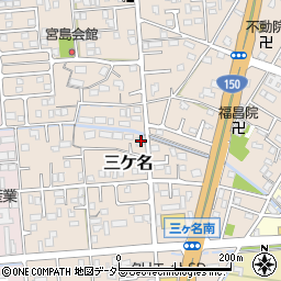 静岡県焼津市三ケ名437周辺の地図