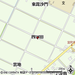 愛知県西尾市室町四ツ田周辺の地図