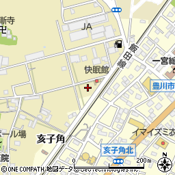 愛知県豊川市大木町鑓水周辺の地図