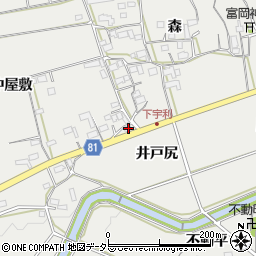 愛知県新城市富岡井戸尻周辺の地図