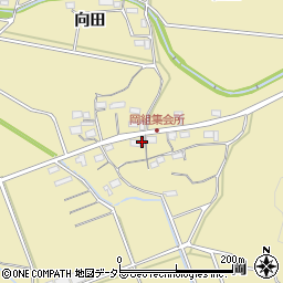 愛知県新城市中宇利岡周辺の地図