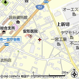 愛知県豊川市一宮町上新切87周辺の地図