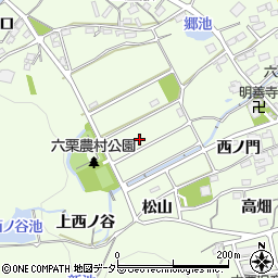 愛知県額田郡幸田町六栗周辺の地図