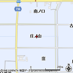 京都府八幡市内里庄ノ山周辺の地図