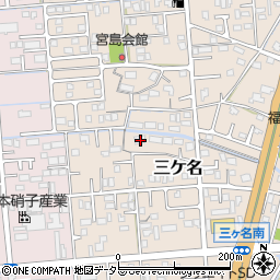 静岡県焼津市三ケ名450周辺の地図