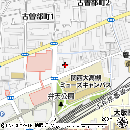 大阪府高槻市古曽部町2丁目13周辺の地図