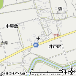 愛知県新城市富岡中屋敷73周辺の地図
