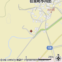 滋賀県甲賀市信楽町小川出318周辺の地図