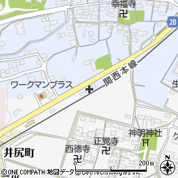 三重県亀山市和田町127周辺の地図