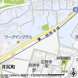 三重県亀山市和田町127-1周辺の地図