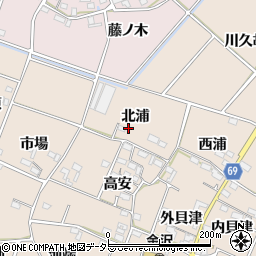 愛知県豊川市金沢町周辺の地図