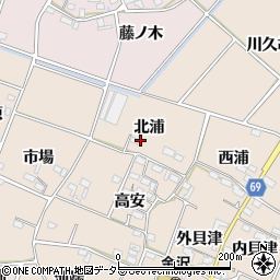 愛知県豊川市金沢町周辺の地図