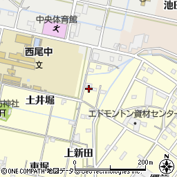 愛知県西尾市今川町上新田10周辺の地図