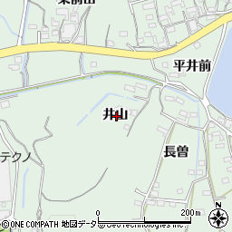 愛知県常滑市檜原井山周辺の地図
