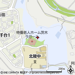 大阪府茨木市安威周辺の地図