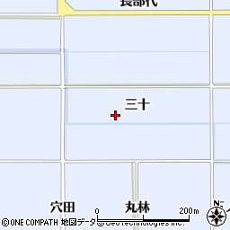 京都府八幡市内里三十周辺の地図