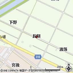 愛知県西尾市室町長割周辺の地図