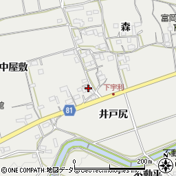 愛知県新城市富岡中屋敷76周辺の地図