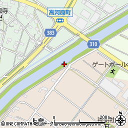 愛知県西尾市花蔵寺町上堀田周辺の地図