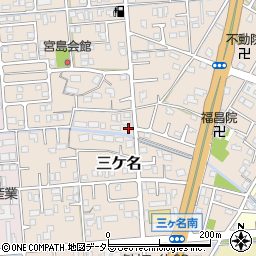 静岡県焼津市三ケ名490周辺の地図