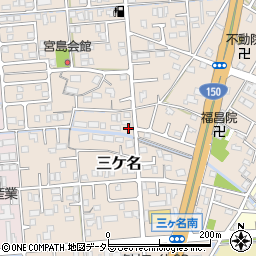 静岡県焼津市三ケ名490周辺の地図