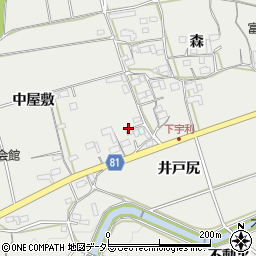 愛知県新城市富岡中屋敷74周辺の地図