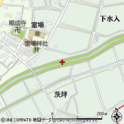愛知県西尾市家武町（投引）周辺の地図