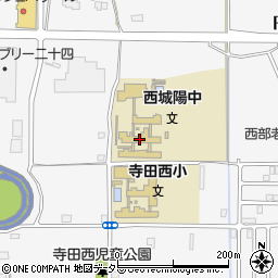 城陽市立西城陽中学校周辺の地図