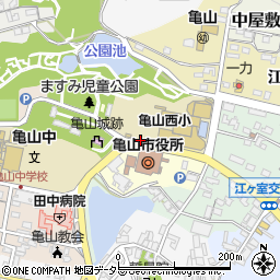 三重県亀山市本丸町周辺の地図