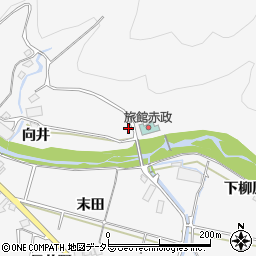 早蕨山荘赤政前駐車場周辺の地図