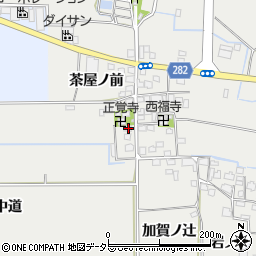 京都府八幡市岩田茶屋ノ前12周辺の地図