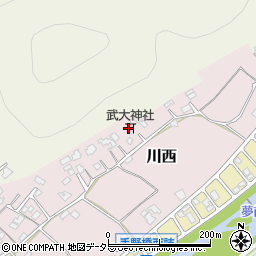 武大神社周辺の地図