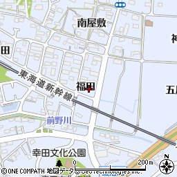 愛知県額田郡幸田町芦谷福田108周辺の地図