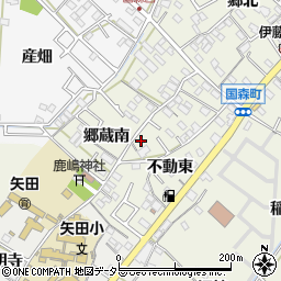 愛知県西尾市国森町不動東11周辺の地図