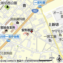 愛知県豊川市一宮町上新切534-1周辺の地図