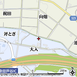 愛知県額田郡幸田町芦谷斧とぎ36周辺の地図