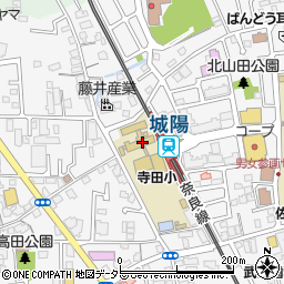 寺田学童保育所周辺の地図