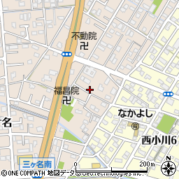 静岡県焼津市三ケ名557周辺の地図