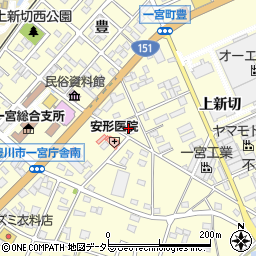 愛知県豊川市一宮町上新切533周辺の地図