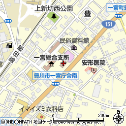 豊川市消防署一宮出張所周辺の地図
