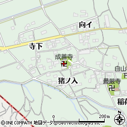 成善寺周辺の地図
