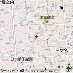 静岡県焼津市三ケ名629周辺の地図