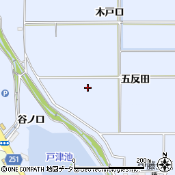 京都府八幡市戸津五反田周辺の地図