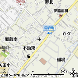 愛知県西尾市国森町不動東52周辺の地図