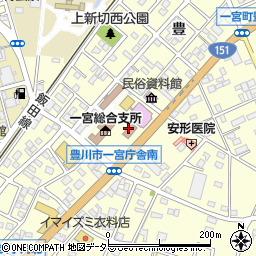 豊川市役所上下水道部　水道整備課給水係周辺の地図