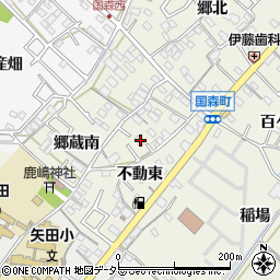 愛知県西尾市国森町不動東14周辺の地図
