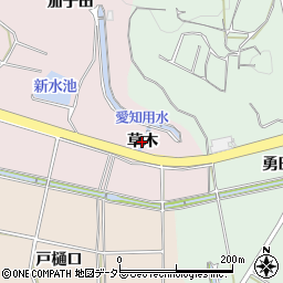 愛知県常滑市古場（草木）周辺の地図