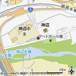 亀山市立神辺小学校　学童クラブ周辺の地図